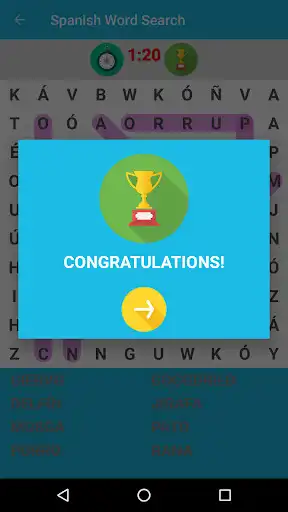 Play Spanish Word Search Game as an online game Spanish Word Search Game with UptoPlay