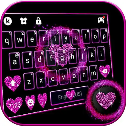 Play Sparkle Diamond Heart Keyboard Theme APK
