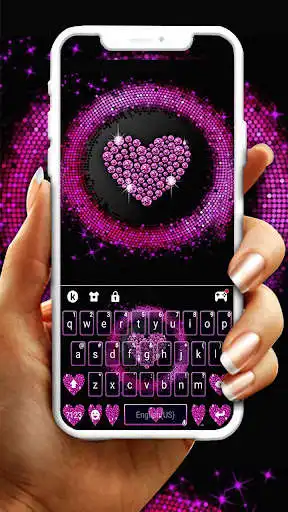Play Sparkle Diamond Heart Keyboard Theme  and enjoy Sparkle Diamond Heart Keyboard Theme with UptoPlay