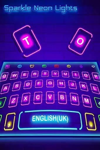 Play Sparkle Neon Lights Keyboard Theme as an online game Sparkle Neon Lights Keyboard Theme with UptoPlay