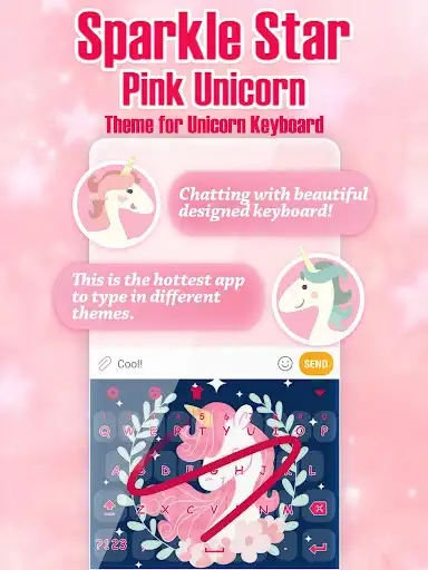 Play Sparkle Star Pink Unicorn Keyboard Theme for Girls Play Sparkle Star Pink Unicorn Keyboard Theme for Girls