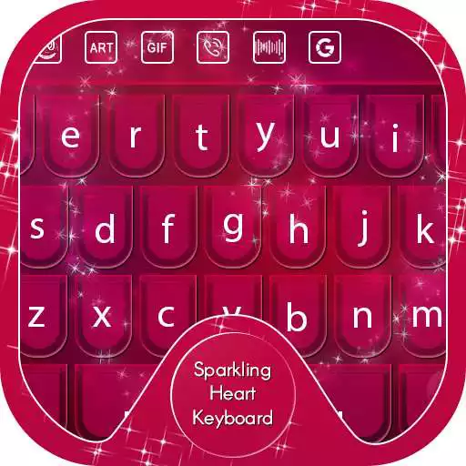 Free play online Sparkling Heart Keyboard Theme  APK