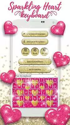 Play Sparkling Heart Keyboard Theme Play Sparkling Heart Keyboard Theme