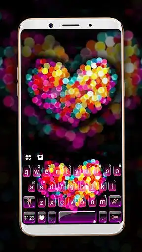 Play Sparkling Heart Light Keyboard Theme  and enjoy Sparkling Heart Light Keyboard Theme with UptoPlay