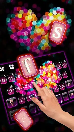 Play Sparkling Heart Light Keyboard Theme as an online game Sparkling Heart Light Keyboard Theme with UptoPlay