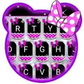 Free play online Sparkling Minny Bowknot Keyboard Theme APK