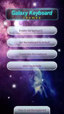 Play Sparkly Galaxy Keyboard Themes with Emoticons