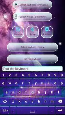 Play Sparkly Galaxy Keyboard Themes with Emoticons