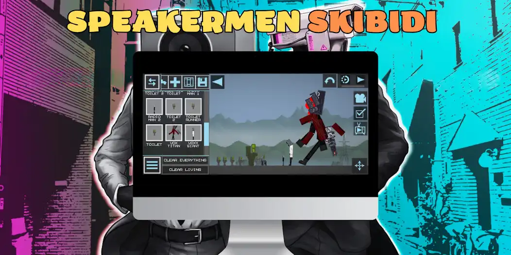 Play Speaker man mod melon play gro as an online game Speaker man mod melon play gro with UptoPlay