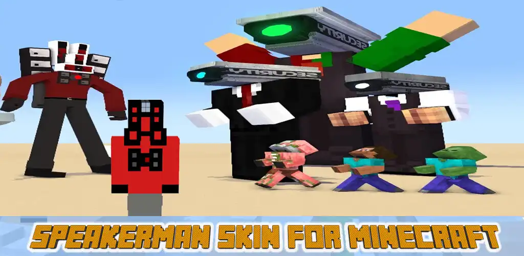 Play Speakerman skin for minecraft as an online game Speakerman skin for minecraft with UptoPlay