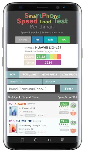 Play SpeedLoad SmartPhone Benchmark  and enjoy SpeedLoad SmartPhone Benchmark with UptoPlay