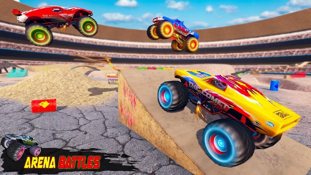 Play Speed Monster Truck Stunt Race as an online game Speed Monster Truck Stunt Race with UptoPlay