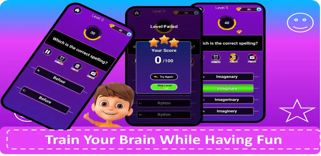Play Spelling Quiz - Word Trivia as an online game Spelling Quiz - Word Trivia with UptoPlay