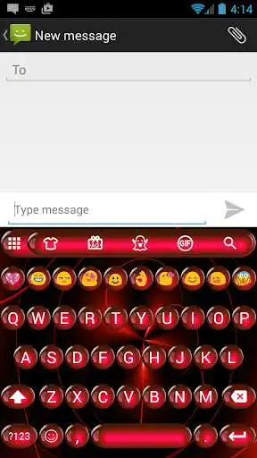 Play Spheres Red Emoji Keyboard
