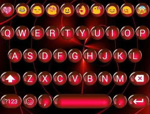 Play Spheres Red Emoji Keyboard