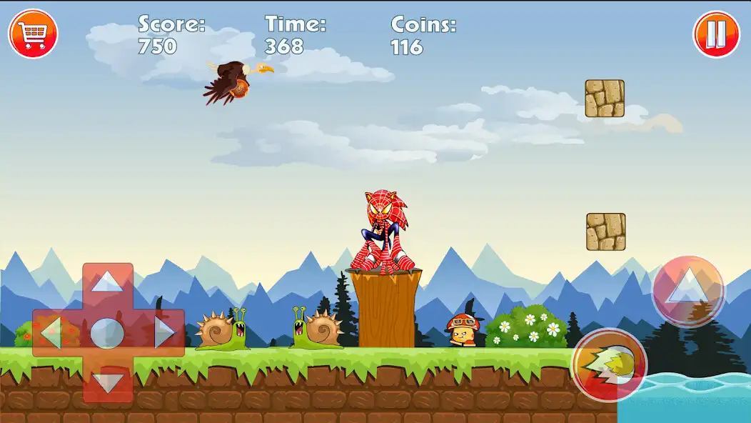 Play Spider Bleu hedgehog Adventure as an online game Spider Bleu hedgehog Adventure with UptoPlay