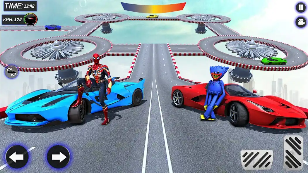 Play Spider Car Stunt Mega Ramp Car as an online game Spider Car Stunt Mega Ramp Car with UptoPlay