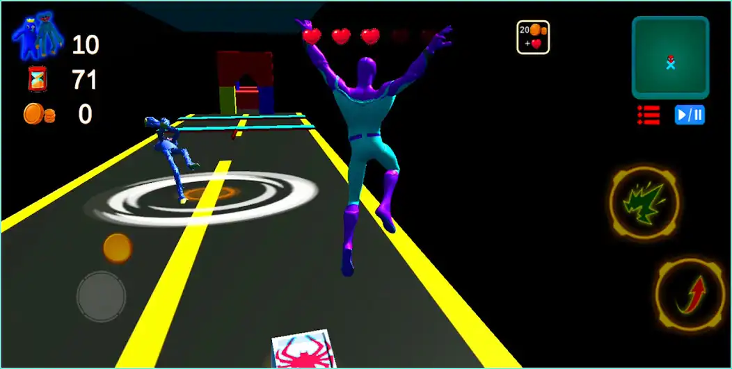 Play Spider Escape Blue Monster as an online game Spider Escape Blue Monster with UptoPlay