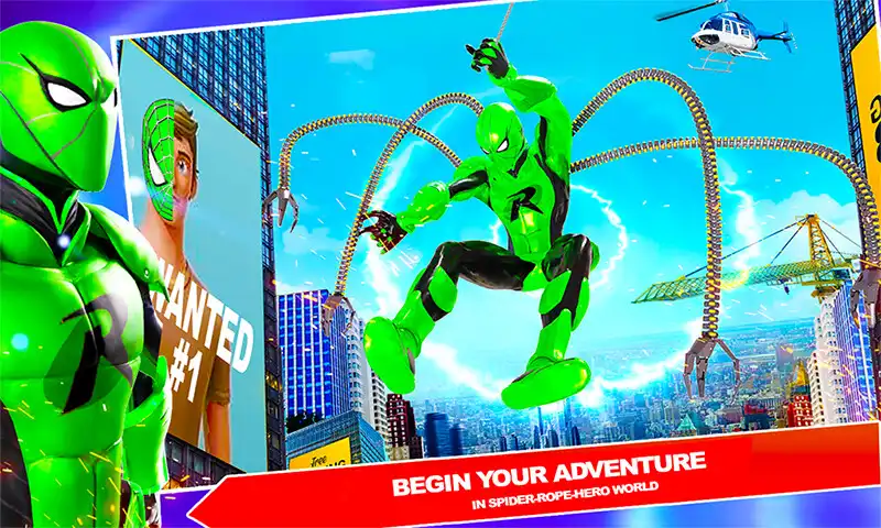 Play Spider Flying Hero : Rope Game  and enjoy Spider Flying Hero : Rope Game with UptoPlay
