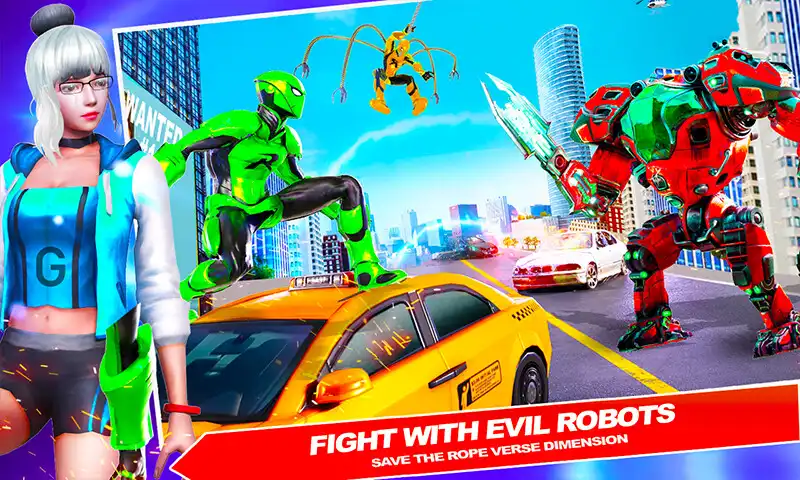Play Spider Flying Hero : Rope Game as an online game Spider Flying Hero : Rope Game with UptoPlay