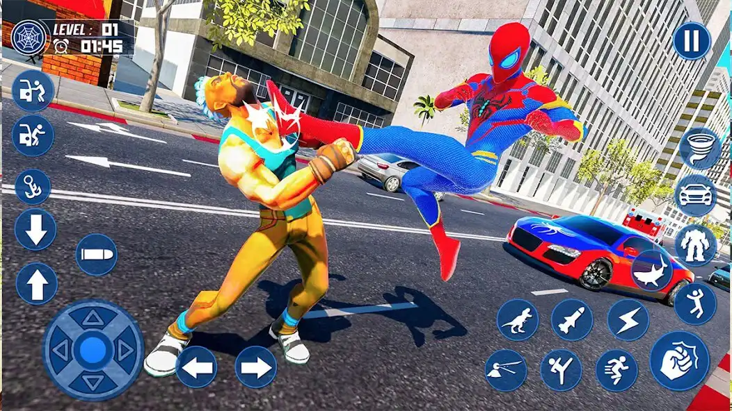 Play Spider Games: Rope Hero Game as an online game Spider Games: Rope Hero Game with UptoPlay