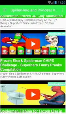 Play SpiderHero and Princess Kids Elsa Play SpiderHero and Princess Kids Elsa