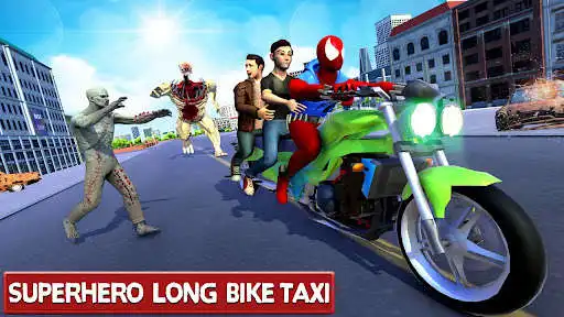 Play Spider hero Bike Taxi Games 3D as an online game Spider hero Bike Taxi Games 3D with UptoPlay
