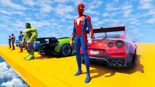 Play Spider hero Cars Stunt Games  and enjoy Spider hero Cars Stunt Games with UptoPlay