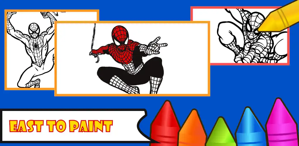 Play Spider Hero Coloring book as an online game Spider Hero Coloring book with UptoPlay