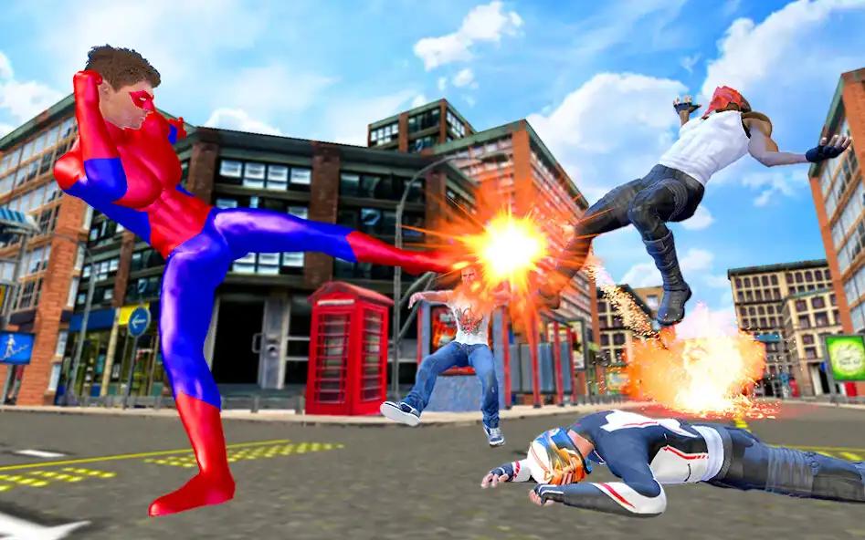 Play Spider Hero Fighter Rope Crime as an online game Spider Hero Fighter Rope Crime with UptoPlay