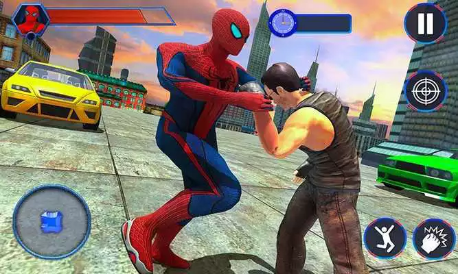 Play Spider Hero Vs City Street Gangster Battle