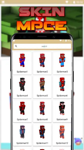 Play Spiderman Skin MCPE as an online game Spiderman Skin MCPE with UptoPlay