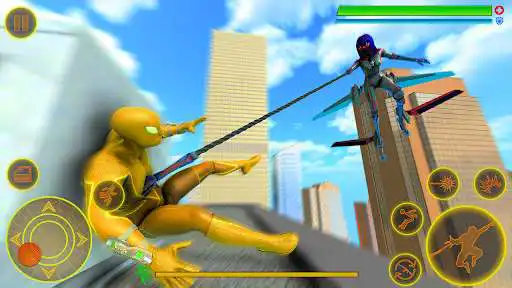 Play Spider Rope Hero 3D Fight Game as an online game Spider Rope Hero 3D Fight Game with UptoPlay