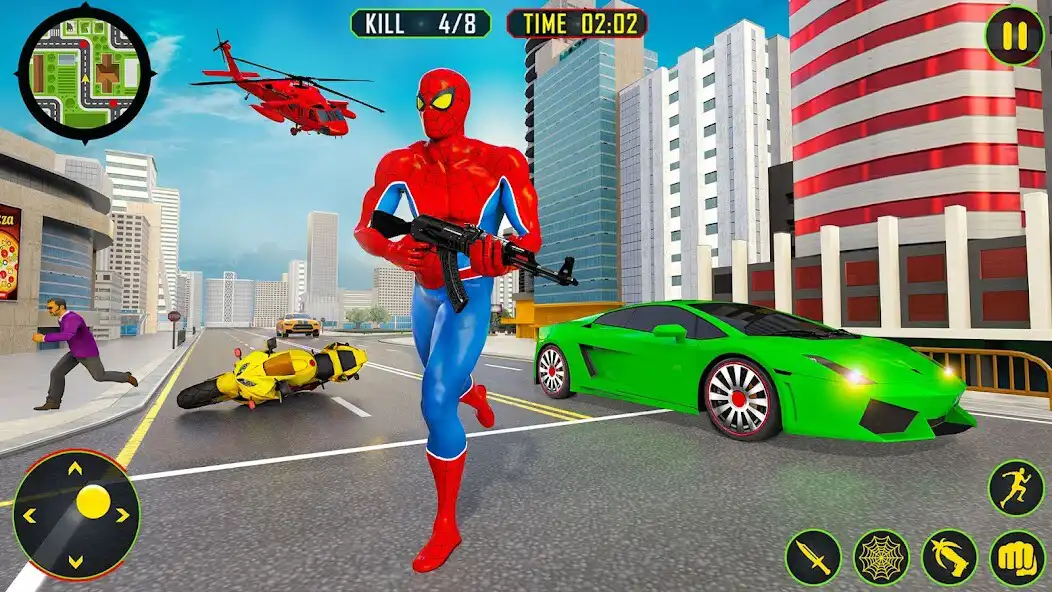 Play Spider Rope Hero Crime Town as an online game Spider Rope Hero Crime Town with UptoPlay