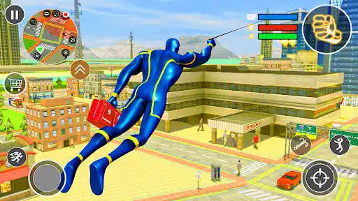 Play Spider Rope Hero Gangster City as an online game Spider Rope Hero Gangster City with UptoPlay