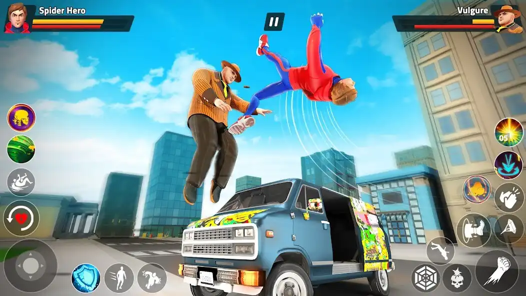 Play Spider Rope Hero: Gang War as an online game Spider Rope Hero: Gang War with UptoPlay