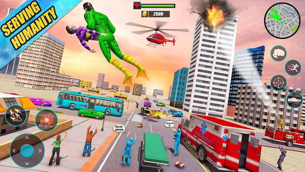 Play Spider Rope Hero Man Game 3d as an online game Spider Rope Hero Man Game 3d with UptoPlay