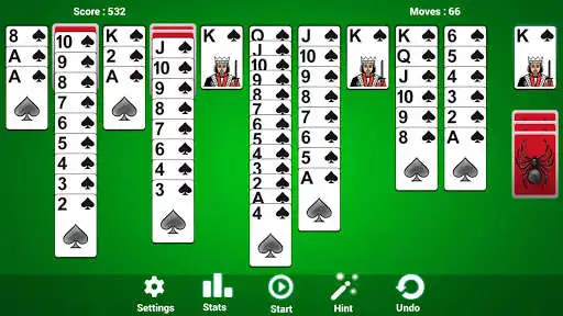 Play Spider solitaire classic : free offline card game as an online game Spider solitaire classic : free offline card game with UptoPlay