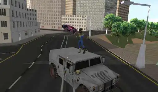 Play Spider Stickman Hero Ninja Rope : Vice Town as an online game Spider Stickman Hero Ninja Rope : Vice Town with UptoPlay