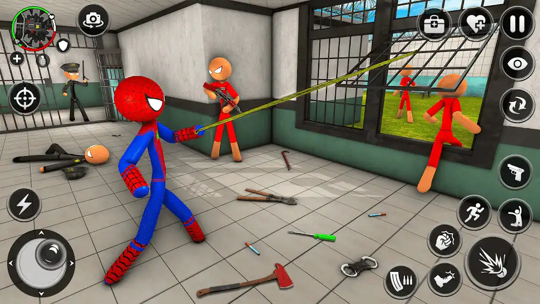 Play Spider Stickman Prison Break  and enjoy Spider Stickman Prison Break with UptoPlay