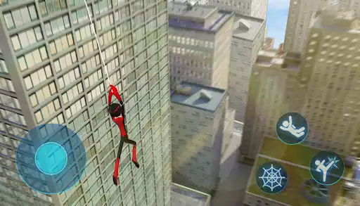Play Spider Stickman Rope Hero as an online game Spider Stickman Rope Hero with UptoPlay
