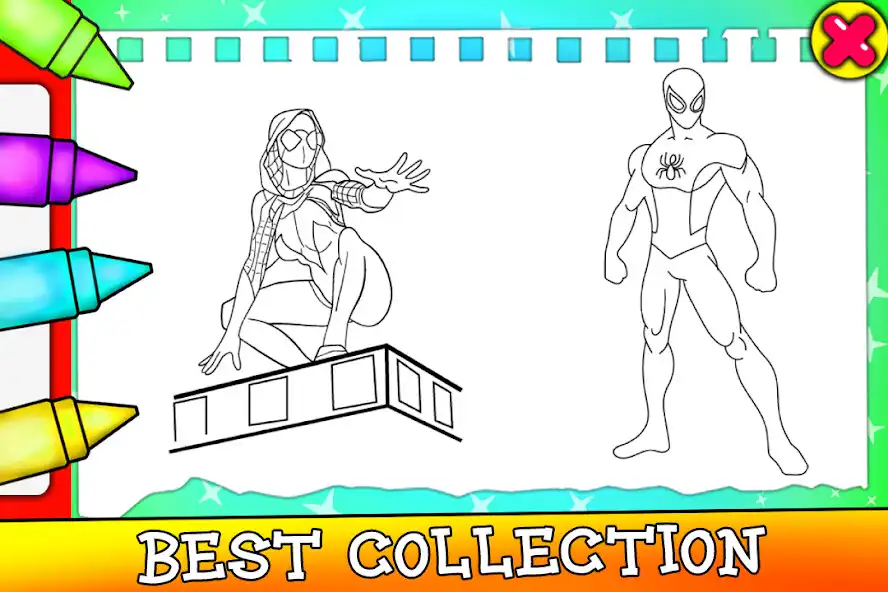 Play Spider super coloring Hero men  and enjoy Spider super coloring Hero men with UptoPlay