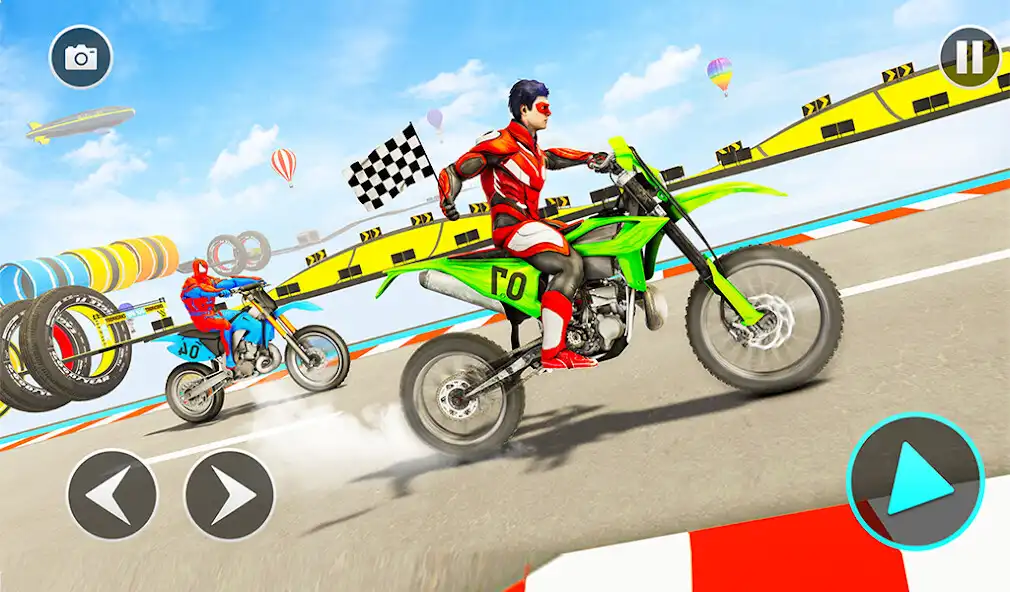 Play Spider Superhero Bike Stunt as an online game Spider Superhero Bike Stunt with UptoPlay