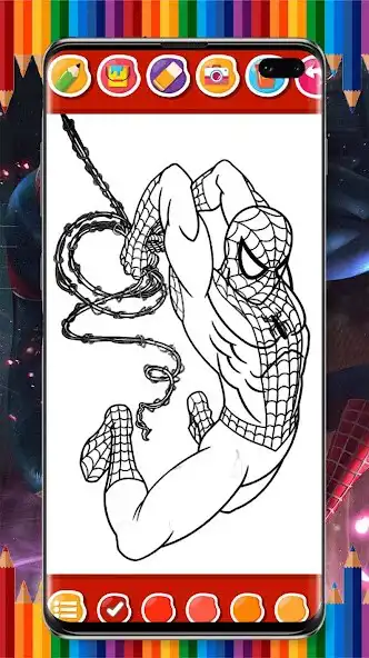 Play Spider super hero coloring man as an online game Spider super hero coloring man with UptoPlay