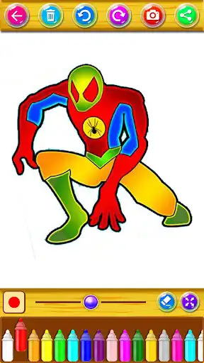 Play spider super heroes coloring man cartoon boy hero as an online game spider super heroes coloring man cartoon boy hero with UptoPlay