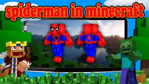 Play Spidy Game Minecraft MCPE mod as an online game Spidy Game Minecraft MCPE mod with UptoPlay