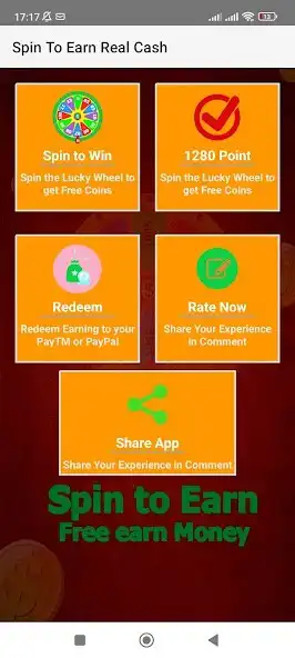 Play Spin To Earn Real Cash  and enjoy Spin To Earn Real Cash with UptoPlay