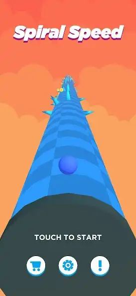 Play Spiral Speed (Runner Ball) as an online game Spiral Speed (Runner Ball) with UptoPlay