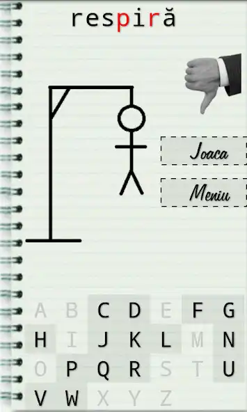 Play Spânzurat om - Română joc as an online game Spânzurat om - Română joc with UptoPlay
