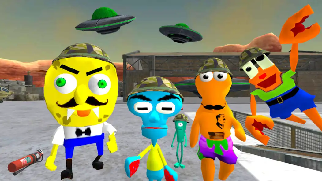 Play Sponge Area 51. Neighbor Escape Alien Base Secret  and enjoy Sponge Area 51. Neighbor Escape Alien Base Secret with UptoPlay